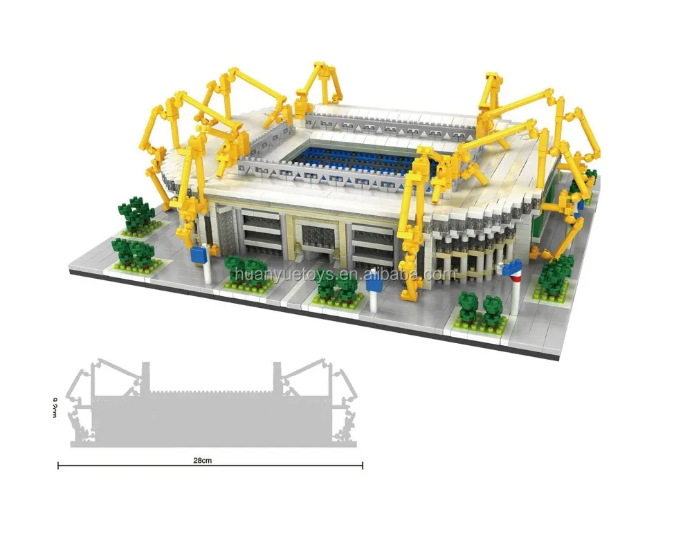 Miniature Plastic Soccer Field Small Particle Building Assembly Construction Stadium Model - Buy Soccer Block,Assembly Construction Model,Stadium Blocks on