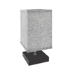 Minimalist Modern Design Bedside Table Lamp with Square Fabric Shade Wooden Base for Bedroom Living Room