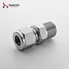 3/8 Stainless Steel 316 Straight Double Ferrule Male Connector Tube Fitting