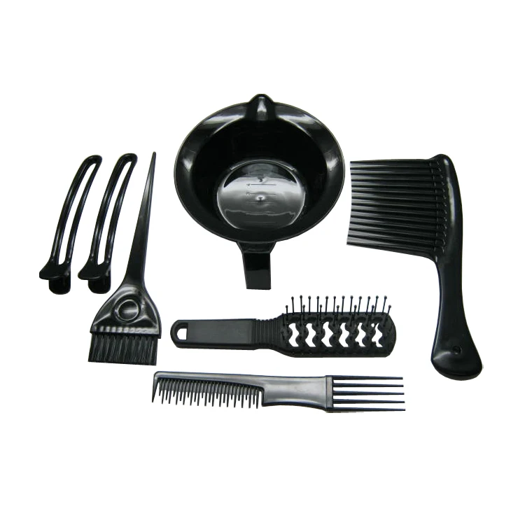 Unique Bargains Black Plastic Straight Grip Hair Dye Coloring Bowl Brush Kit Buy