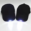jiangrun advertising high quality colorful camouflage flash 6 panel cotton twill led light snapback cap hat