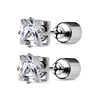 Mixed Color Square Round Shape Cool Earring Light Up Cool Ear Ring Studs
