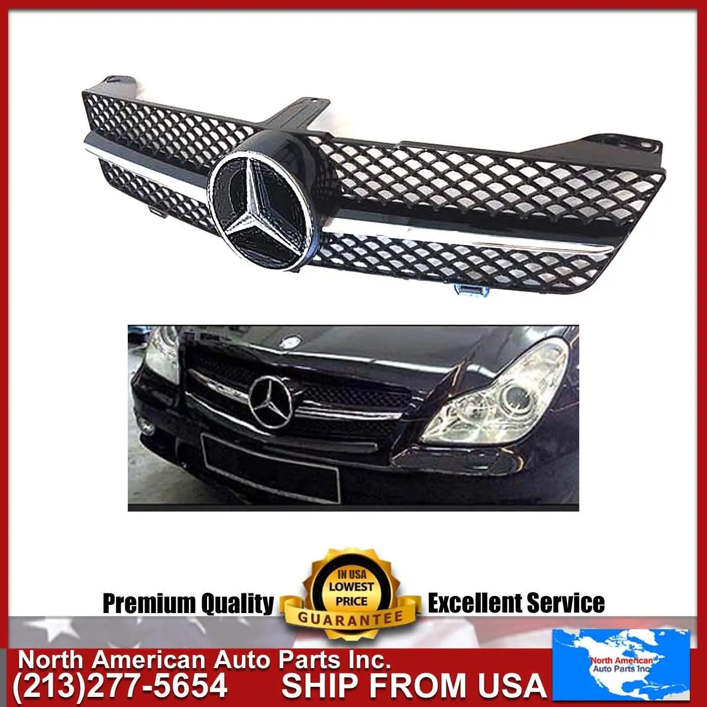 Carbon Creations Replacement for 2006-2008 Mercedes CLS Class CLS500 CLS550 CLS55 CLS63 AMG C219 W219 CR-S Front Under Spoiler Air Dam Lip Splitter 1 Piece Will only fit AMG Models