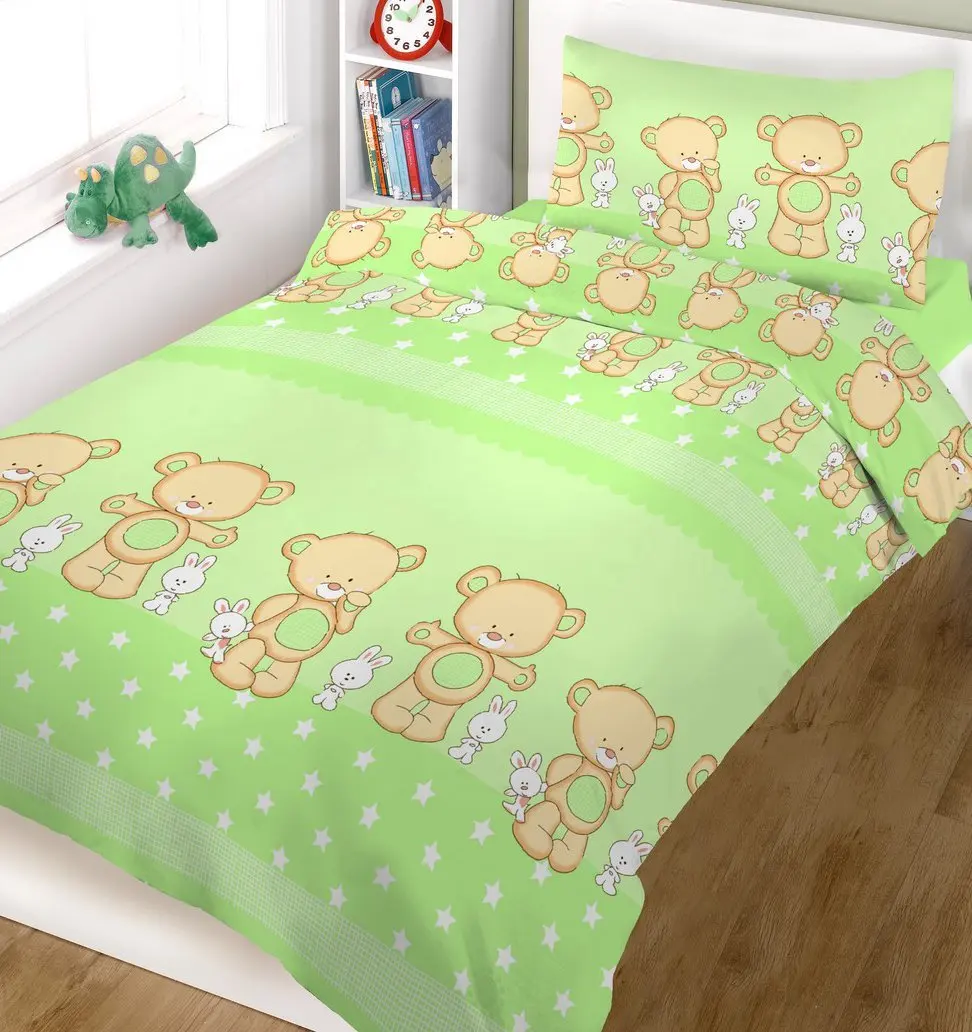 green cot bedding