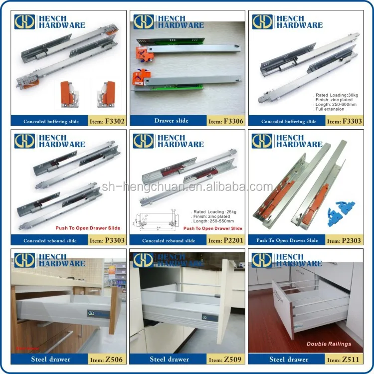Concealed FGV Type Kitchen Cabinet Drawer Slide Parts