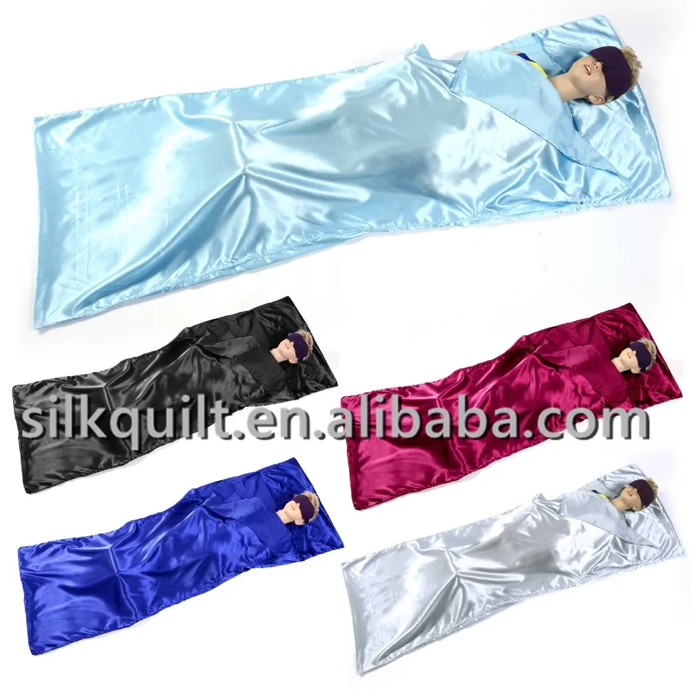 Silk Satin Single Liner Sleeping Bag Liner Travel Inner Sheet Sleep ...