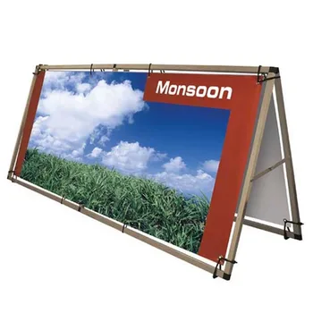 A Large Format Printing A Frame Outdoor Banner Stand For Tradeshow