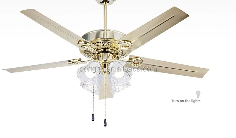 European ceiling fan with light/ 220V cooling fan / 52inch ceiling fan light