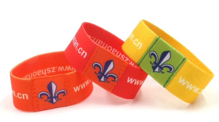 Customized Logo Jacquard Polyester Stretch Belt Elastic Wristband