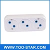 EU Standard Cordless 3-Port Blue Plug Extension Socket