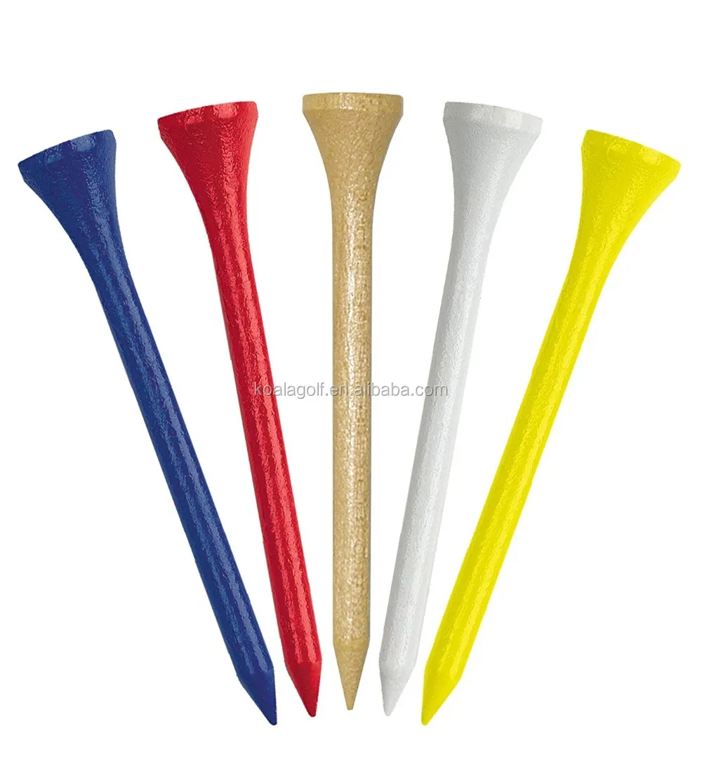 Wholesale Custom Logo Printed Wooden Cheap Golf Accessories Tee Set