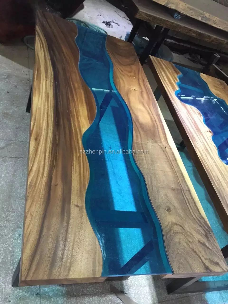 Prefinished Solid Slab Wood Table Top Live Edge Slab Table 
