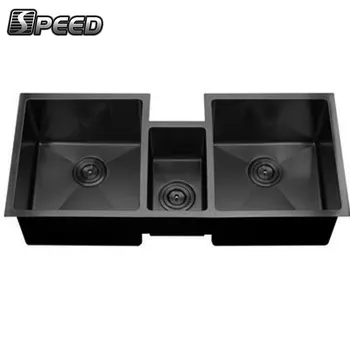 18 8 304 Double Bowl Stainless Steel Hand Fabricated Kitchen Sus304 Triple Bowl Kitchen Sink Buy Multifunction Kitchen Stainless Steel Sink Used