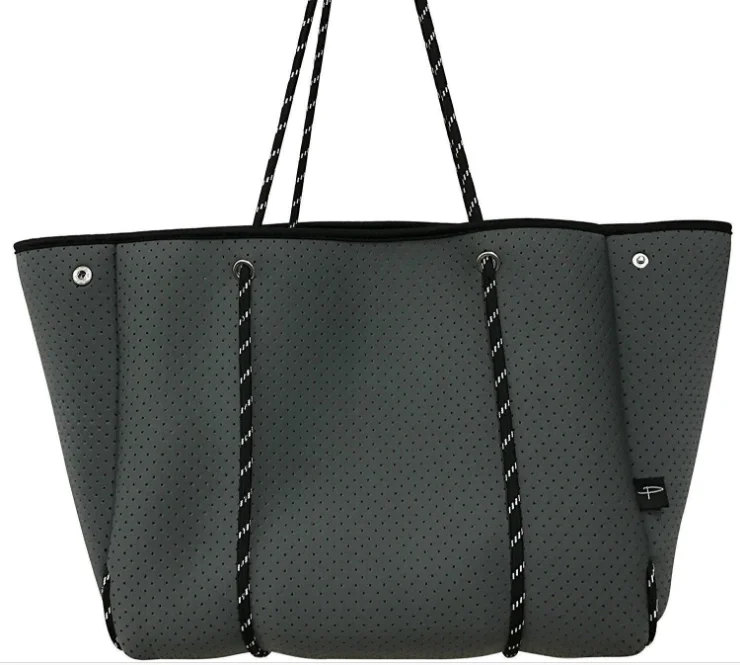 waterproof custom made perforated neoprene tote bag