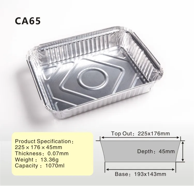 TIA food grade various types disposable medium aluminum foil turkey trays with FDA SGS approved