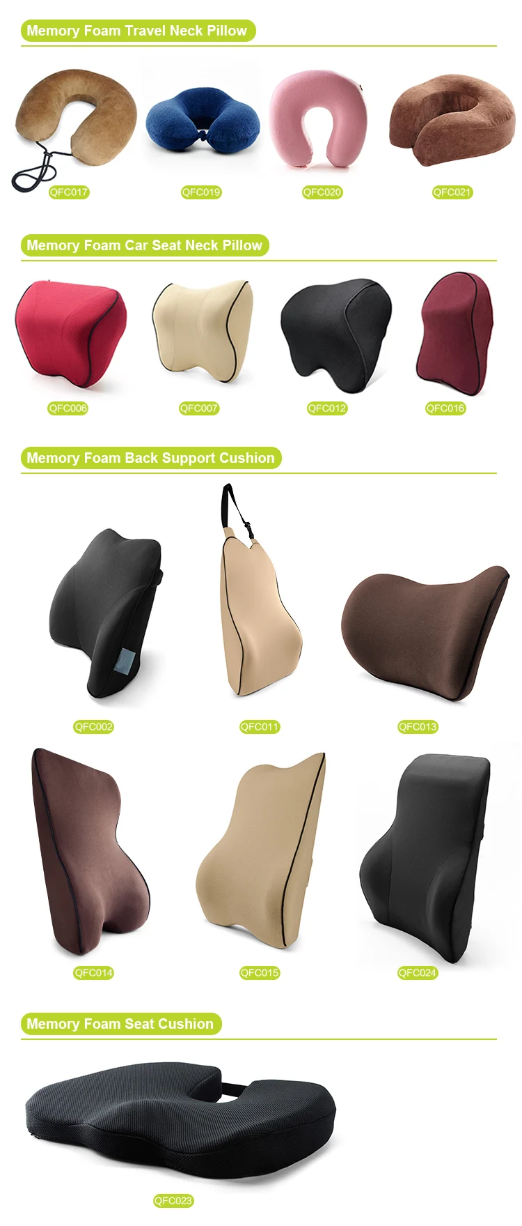 BYC Office Chair Cushion Memory Foam Lumbar Back Chair Cushion.jpg