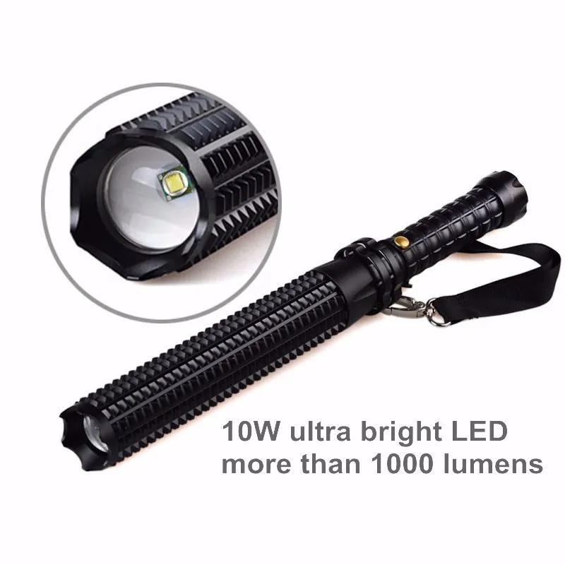 Rechargeable Led Torch Self Defense Weapons Expandable Baton Self
