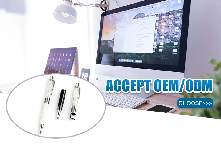 glass crystal pen usb drive custom logo 4gb 8gb 16gb flash disk memory usb - ANKUX.COM