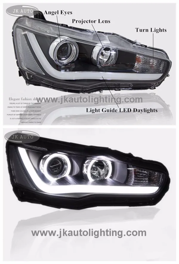 Lancer x led фары