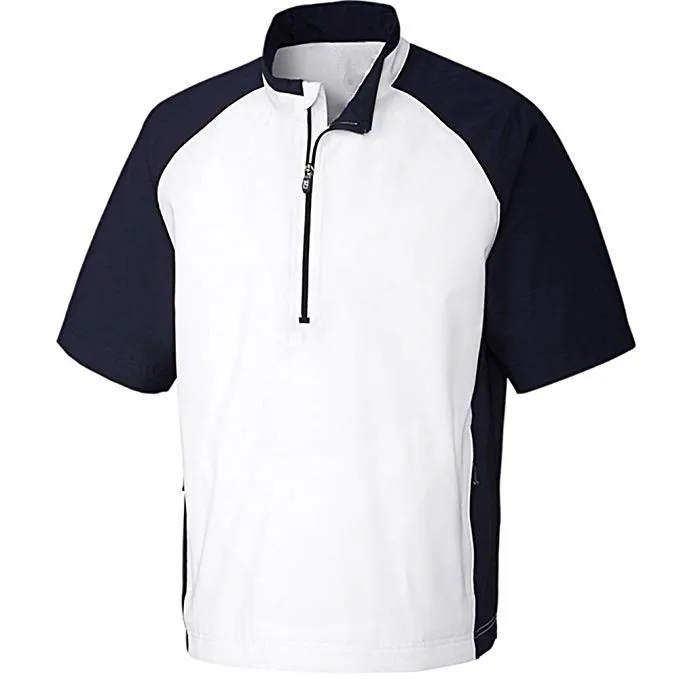 Oem High Quality Mens Half Zipper Short Sleeve Waterproof Golf Wind ...