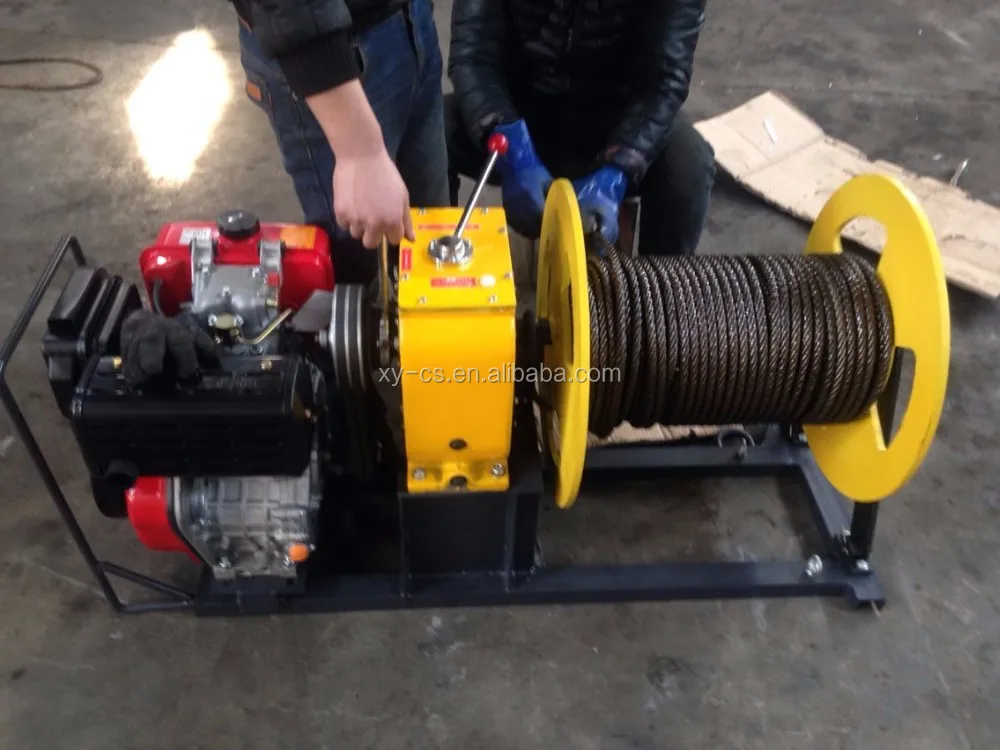 Wire Rope W Ranch 3 Ton 3 Ton Diesel Wire Rope Winch Winding 200-300m Rope For Cable Pulling ...