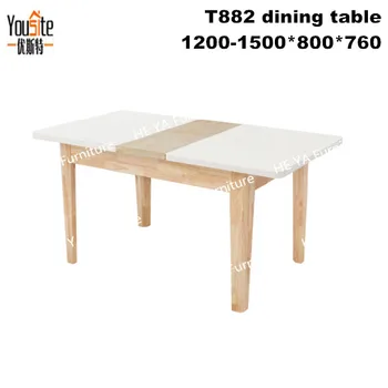 Roble Macizo Muebles De Madera Extensible Mesa De Comedor Plegable ... Roble Macizo Muebles De Madera Extensible Mesa De Comedor Plegable ...