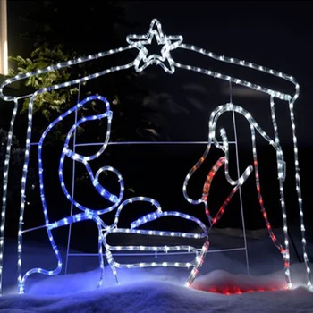 Led Lighted Christmas Outdoor Rope Light Nativity Scenes Silhouettes Led Lighted Christmas Outdoor Rope Light Nativity Scenes Silhouettes