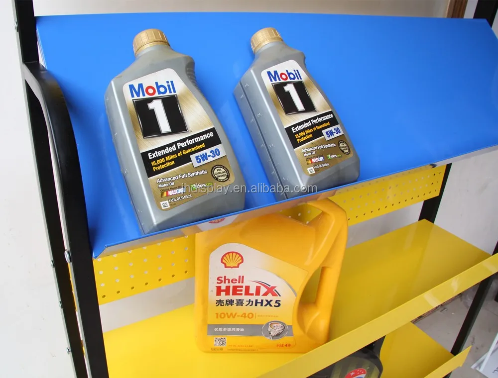 Metal Floor Engine Oil Display Stand.vacuum Form Oil Bottle Shape
