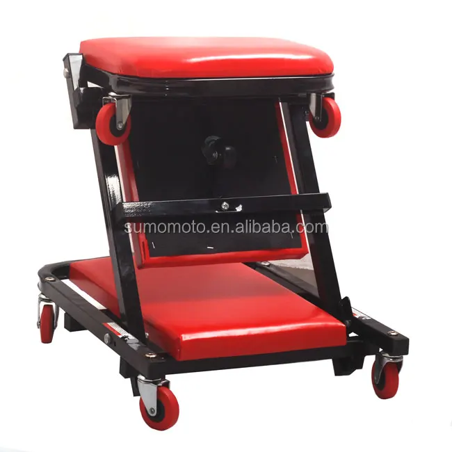 Heavy Duty Garage Tuff 2 In 1 Foldable Creeper Seat Car Repair