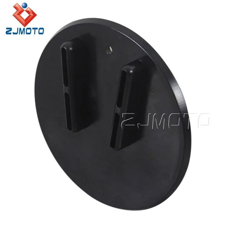 Universal Black Motorcycle Kickstand Pad Puck For Harley Honda Kawasaki
