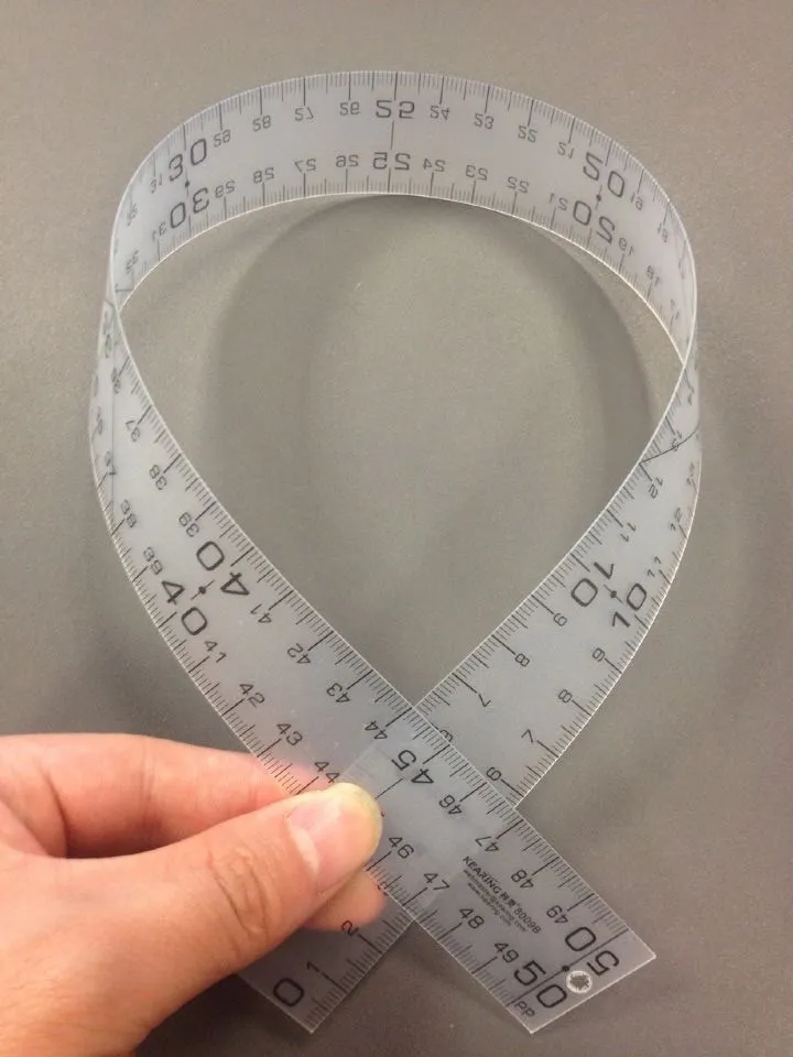 Kearing Brand Flexible Pattern Grading Ruler,3*50*0.05cm Ruler For
