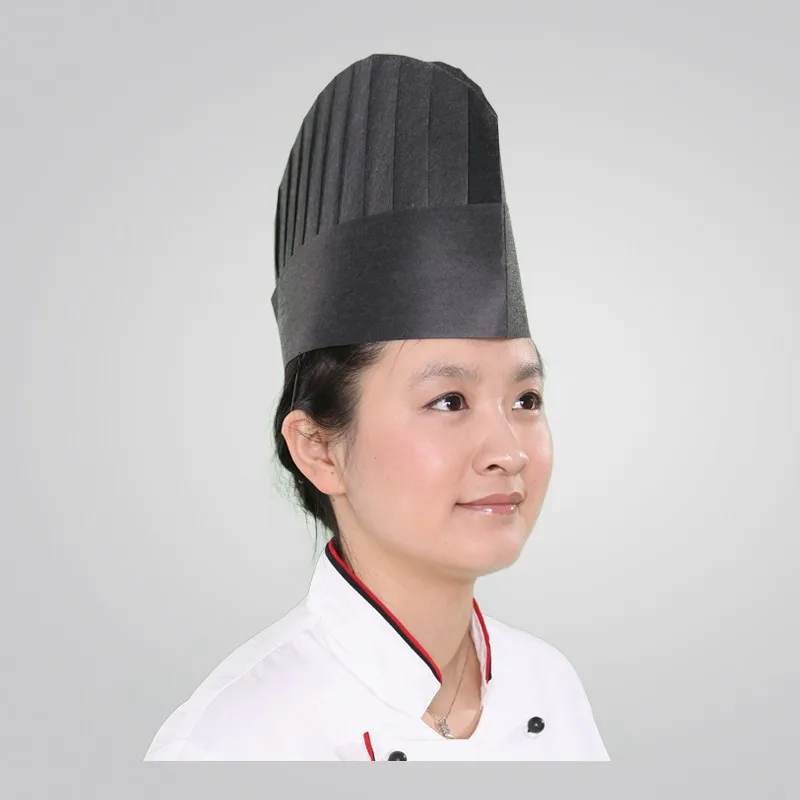 10" Black Round Top Non Woven Chef Hat Adjustable Buy Non Woven Chef
