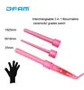 DFAM 3 In1 Different Types Of Straight Small Curls Big Curlers Ceramic Hair Curler Set