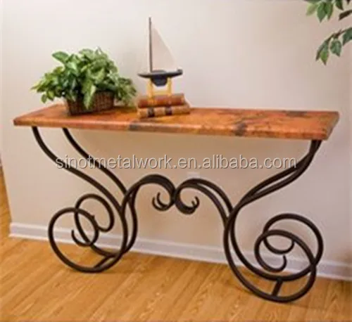 Pedestal de mármol decorativo rectangular de metal base de la mesa ... Patas para mesa comedor hierro forjado