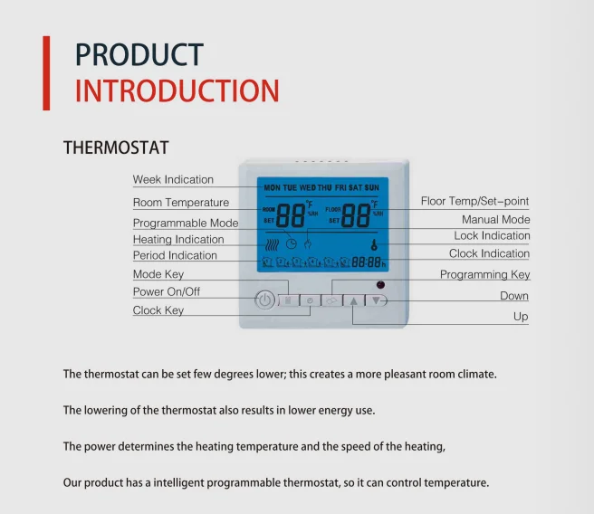 Wifi Thermostat for infrared heating panels