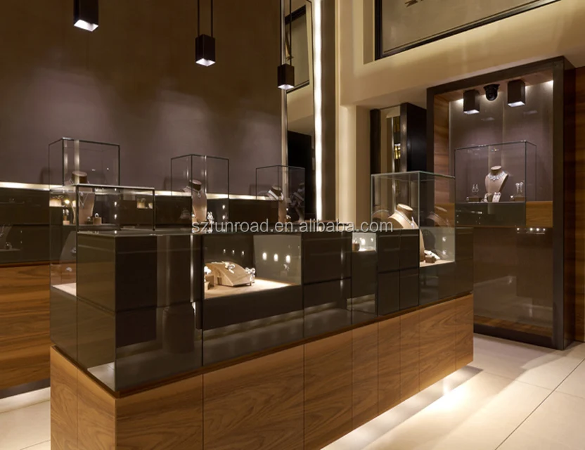 Luxury commercial jewelry display shop interior design for retail custom jewellery showroom furniture design