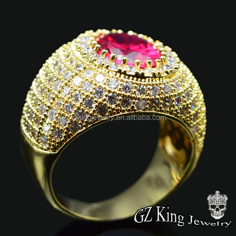 Hip hop Men's jewelry fashion silver 925 rings iced out zirconia male rings