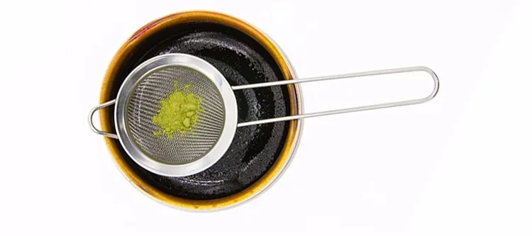 BambooMN Tamiz de colador de acero inoxidable para polvo de té verde Matcha 