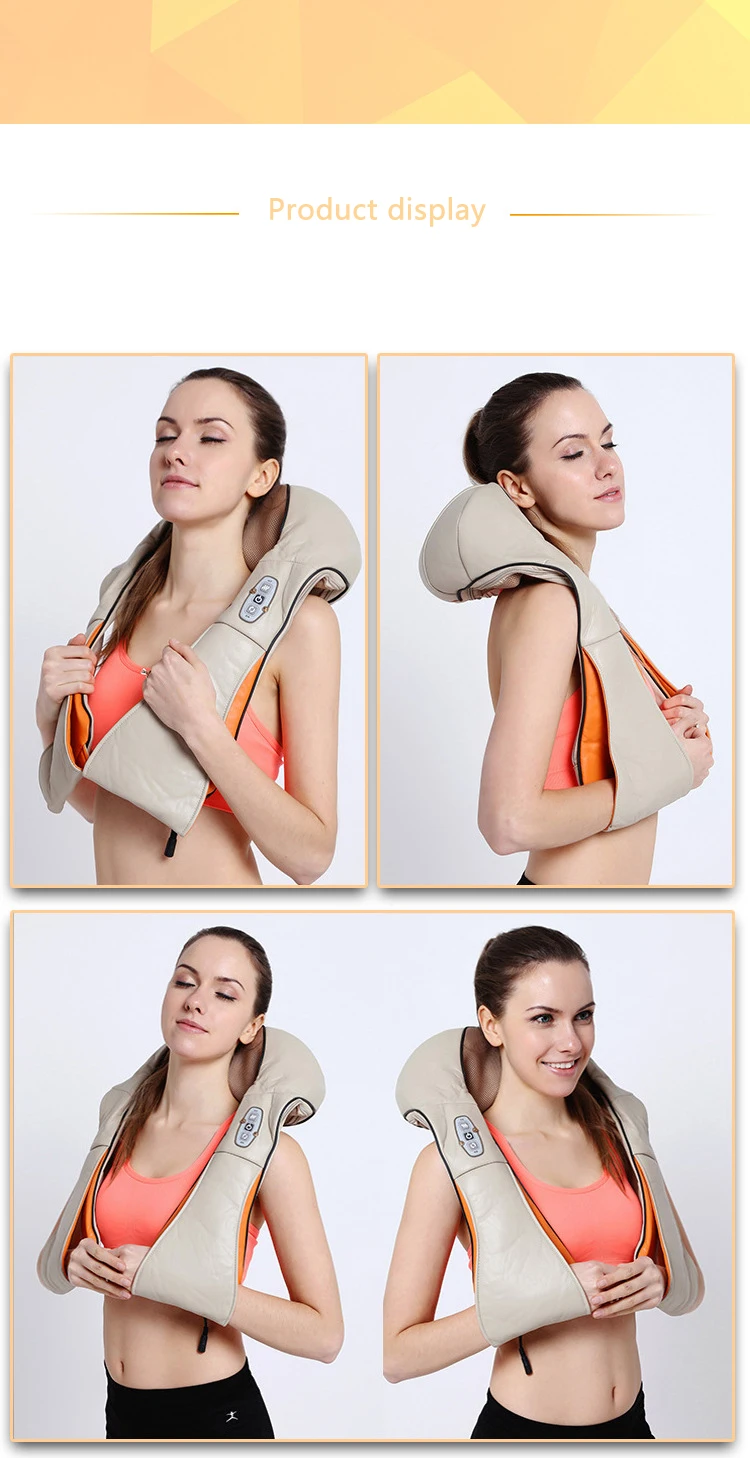 Shiatsu back shoulder neck massager with heating function