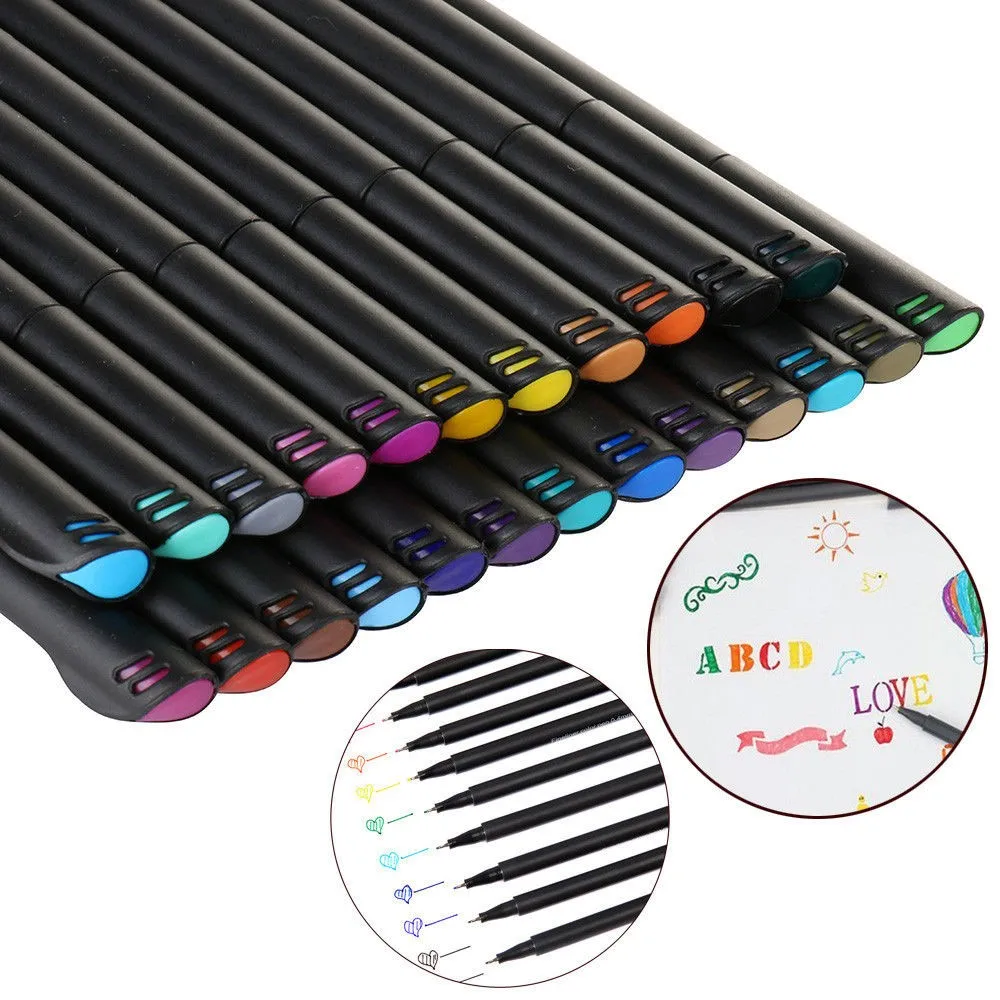 0.38mm Fineliner Color Pen Set,0.38mm Colored Fine Line Point,Assorted ...