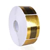 Paroo factory wholesale Strong glue rectangle golden nail Form Acrylic extension nail form