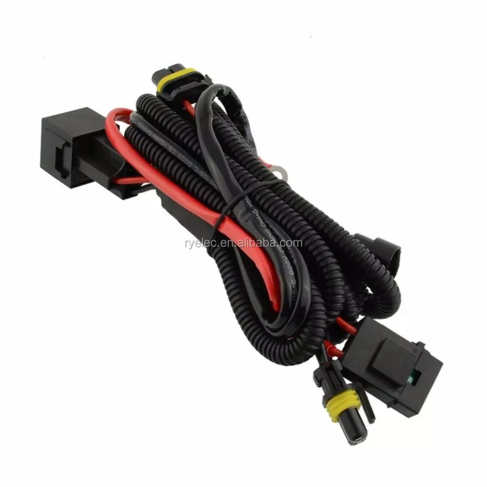 H3 xenon light lamp conversion kit 40amp relay custom wire harness - ANKUX.COM