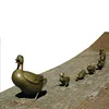 Bronze a group of contemporary walking duck outdoor bronze sculpture for outdoor
