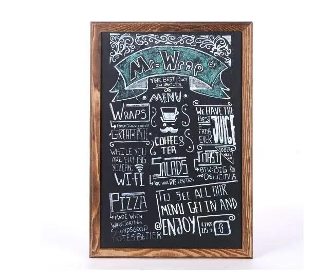 Rustic Whitewashed Magnetic Wall Chalkboard Extra Large Size 20 X