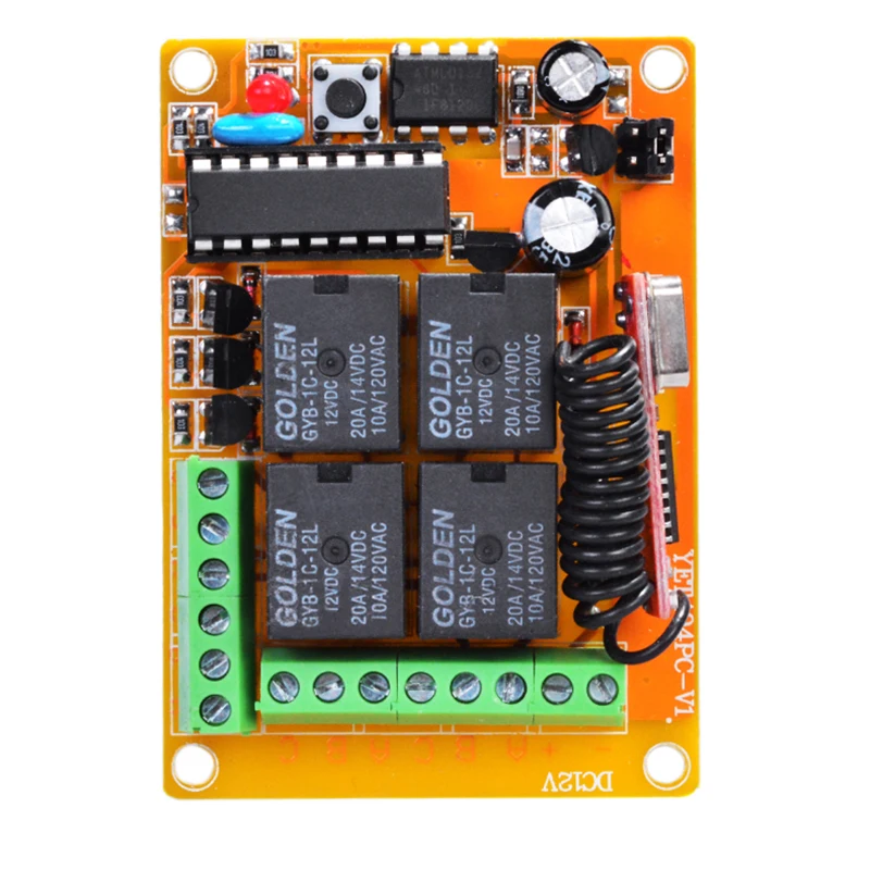 Ac220v 110v 4ch Relay Remote Controller Relay Switch 433.92mhz Yet404pc