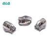 QLQ Wholesale 5# magnetic N51ZA Auto-lock Train type slider body without puller in original zinc color for nylon open end zipper