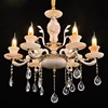 European Style raindrop natural rock luster zhongshan vintage Candle crystal chandelier