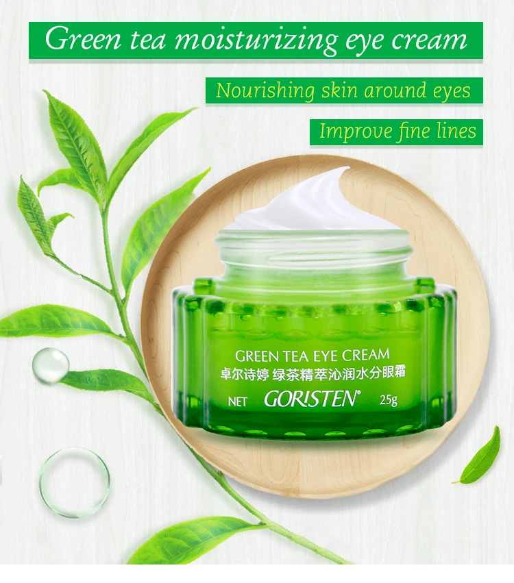Face use hydrating smoothing green tea eye cream for dark circles and wrinkles