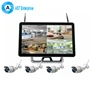Wireless Security Camera System 4CH Video Surveillance System 1080P 15 Inch DVR Monitor 4pcs IP Network Bullet Camera RemoteView