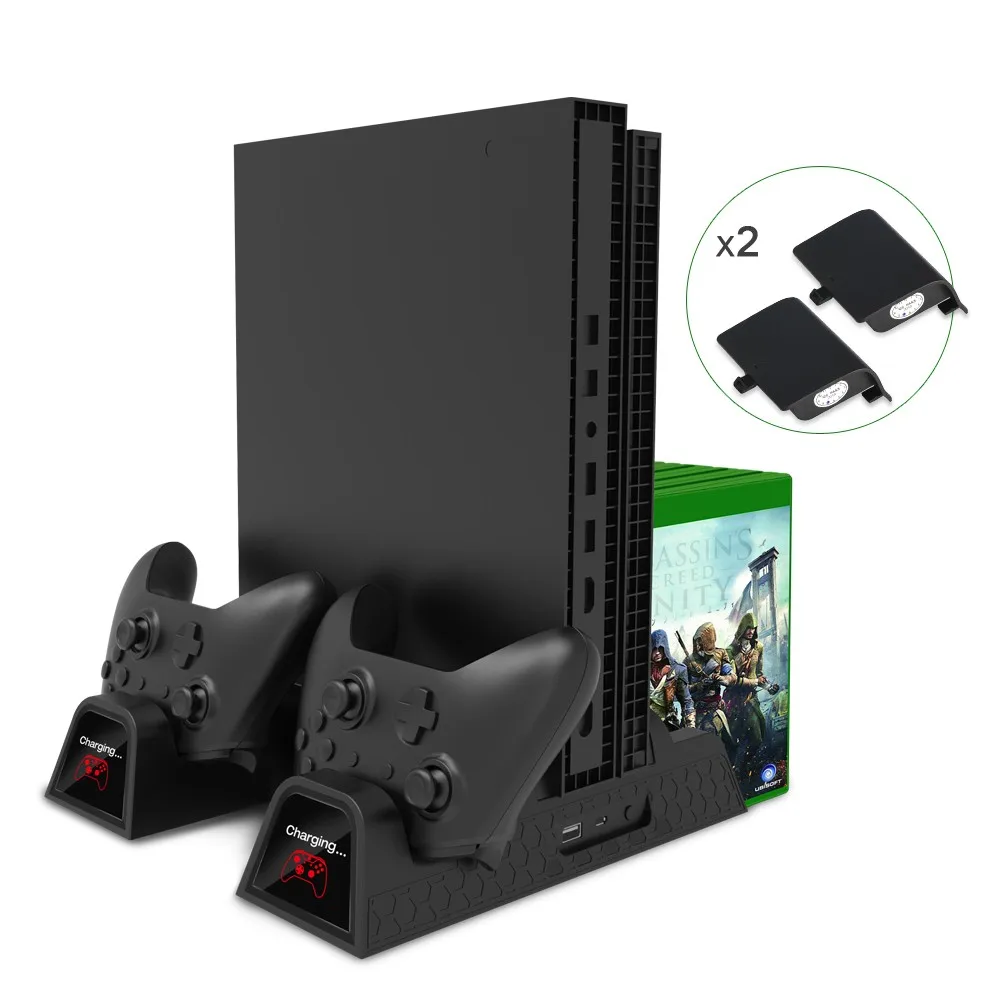 Multifunctional Dual Charging Dock With 2 X 600mah Rechargeable